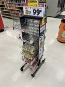 DOUBLE SIDED WIRE MERCHANDISER ON CASTERS