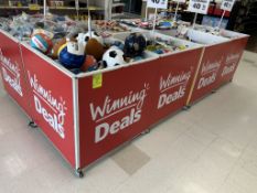 36IN X 36IN X 36IN PORTABLE BIN MERCHANDISERS