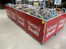 36IN X 36IN X 36IN PORTABLE BIN MERCHANDISERS