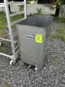 PORTABLE STAINLESS STEEL BIN W/ DRAIN