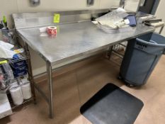 WIN HOLT 6FT STAINLESS STEEL TABLE W/ BACKSPLASH