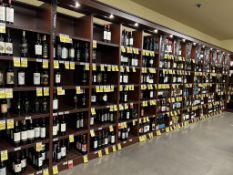 28FT RUN OF CUSTOM BUILT LIQUOR SHELVING