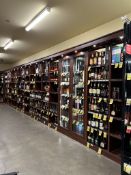 32FT RUN OF CUSTOM BUILT LIQUOR SHELVING