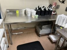 WIN HOLT 6FT STAINLESS STEEL TABLE W/ BACKSPLASH