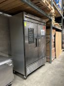 TRUE TWO DOOR STAINLESS REFRIGERATOR