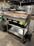 Saturn griddle on equipment stand w/ casters