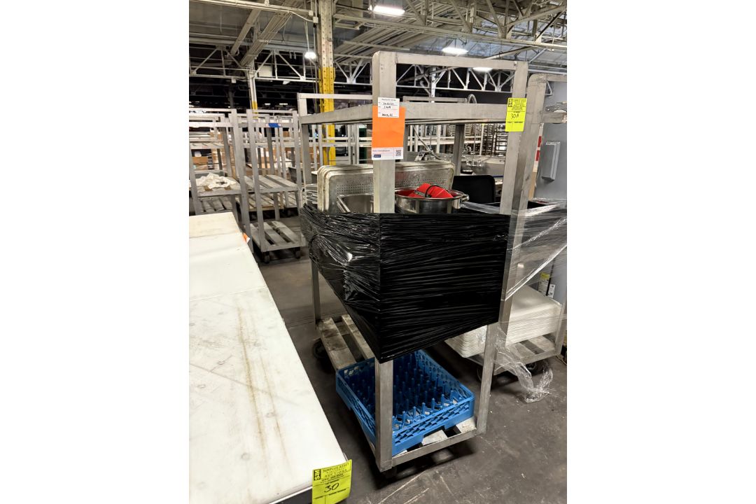 Freezer hand truck w/ sheet pans - Image 1 of 3