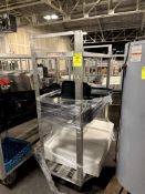 Freezer hand truck w/ plastic sheet pans