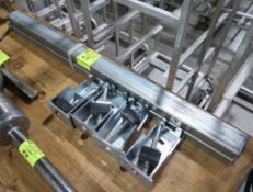 shopping cart guard rail sections w/ floor anchors