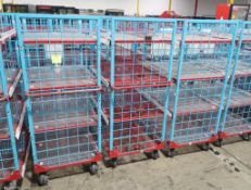 wire shelving stocking carts on casters (4) shelves
