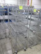 wire shelving unit, on casters