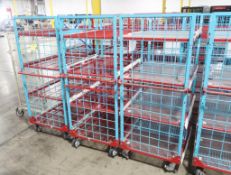 wire shelving stocking carts on casters (4) shelves