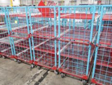 wire shelving stocking carts on casters (4) shelves
