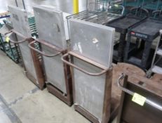 low flat carts, w/ upper shelves