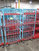 wire shelving stocking carts on casters (4) shelves