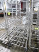 aluminum tub/tray rack, on casters