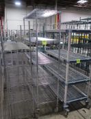 wire shelving unit, on casters