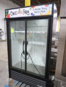 True 2-glass door refrigerated merchandiser