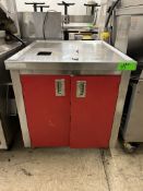 30IN PORTABLE STAINLESS CABINET W/ BOTTOM DOORS