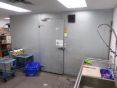 walk-in cooler (produce), includes refer coil, lights & door