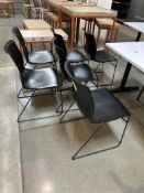 PLASTIC SEATED METAL FRAMED CHAIRS