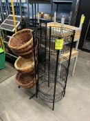 ROUND WIRE DISPLAYS AND BASKET DISPLAY