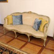 Lacquered and golden wood sofa Italy, XVIII century.