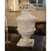 White polished terracotta vase Italy 20th century