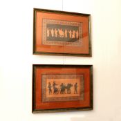 Pair of decorative panels 20th century
