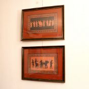 Pair of decorative panels 20th century