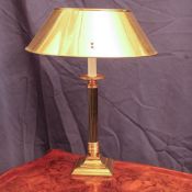 Table lamp in bronze burnished and golden Italy, 20th century