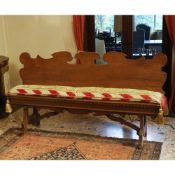 Pair of walnut benches Italy 18th century