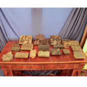 Twenty wood and brass fabric molds XIX-XX sec.
