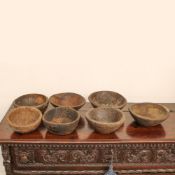 Seven wooden containers XIX-XX century.