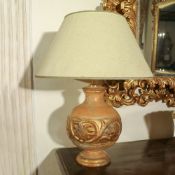 Pair of terracotta lamps Italy, 20th century