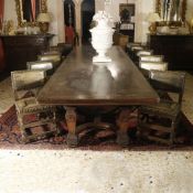 Walnut refectory table Italy, 19th-20th century