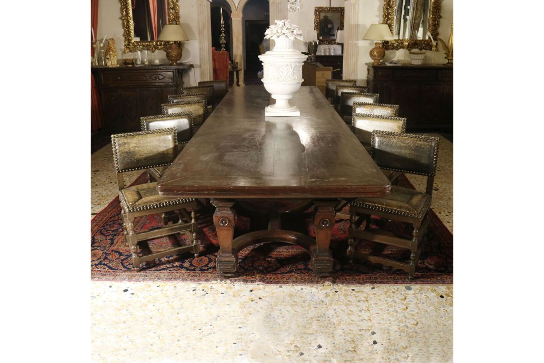 Walnut refectory table Italy, 19th-20th century - Bild 1 aus 2