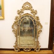 ♢ Silver wood mirror Italy, 20th century