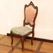 Walnut chair Italy, XVIII century.