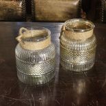 Pair of fluted glass vases Italy, 20th century