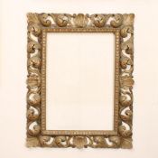 ♢ Silver wood mirror Italy, 20th century