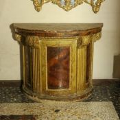 Pair of demilune consoles Italy, 18th century