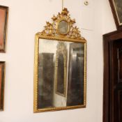 ♢ Golden wood mirror Italy, 20th century