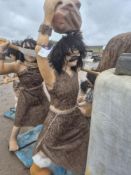 Animatronic Stone-Lifting Pre-Historic Human, Dimensions Approx. Height 1.7m, Gross Weight 47.5kg.