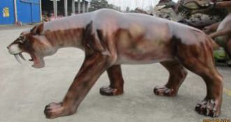 Sabre-Toothed Tiger, Approx. Height 0.9m, Approx. Length 2.2m, Gross Weight 61kg, constructed from