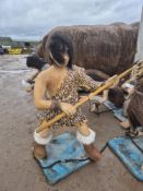 Animatronic Pre-Historic Human hunting, Dimensions Approx. Height 1.7m, Gross Weight 47.5kg.