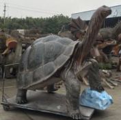 Atlas Turtle, Approx. Height 2.2m, Approx. Lengh, 2.5m, Gross Weight 122kg, constructed from