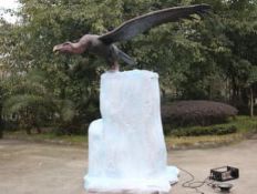 Animatronic Tallotton Bird standing on the rock, Dimensions Approx. Width 3.8m, Base 2m, Gross