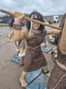 Animatronic Pre-Historic Human hunting, Dimensions Approx. Height 1.7m, Gross Weight 47.5kg.
