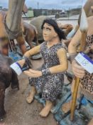 Animatronic Pre-Historic Human Child, Dimensions Approx. Height 1.4m, Gross Weight 5.5kg.